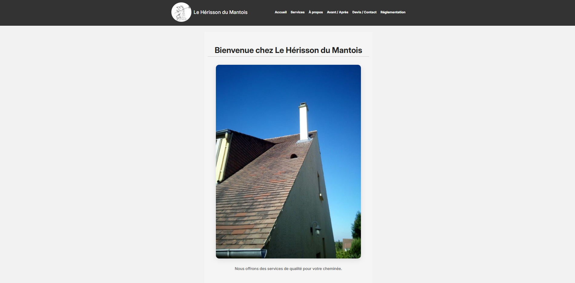 Site vitrine pour un service de ramonage